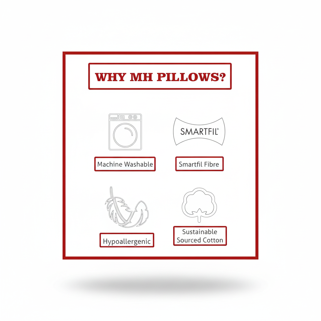 Luxury 2-Pack Hotel Quality Pillows - Soft Support, Anti-Allergy, Extra Filled for All Sleep Positions