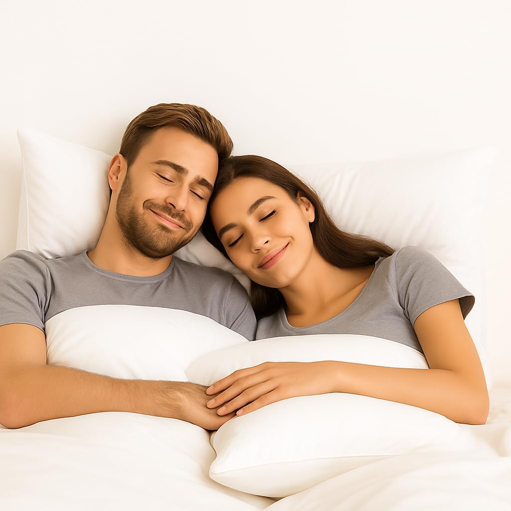 Duck Feather Pillows 2 Pack - Luxurious Comfort for Restful Sleep-Hypoallergenic & Anti Dust Mite-2 Duck Feather Pillows UK