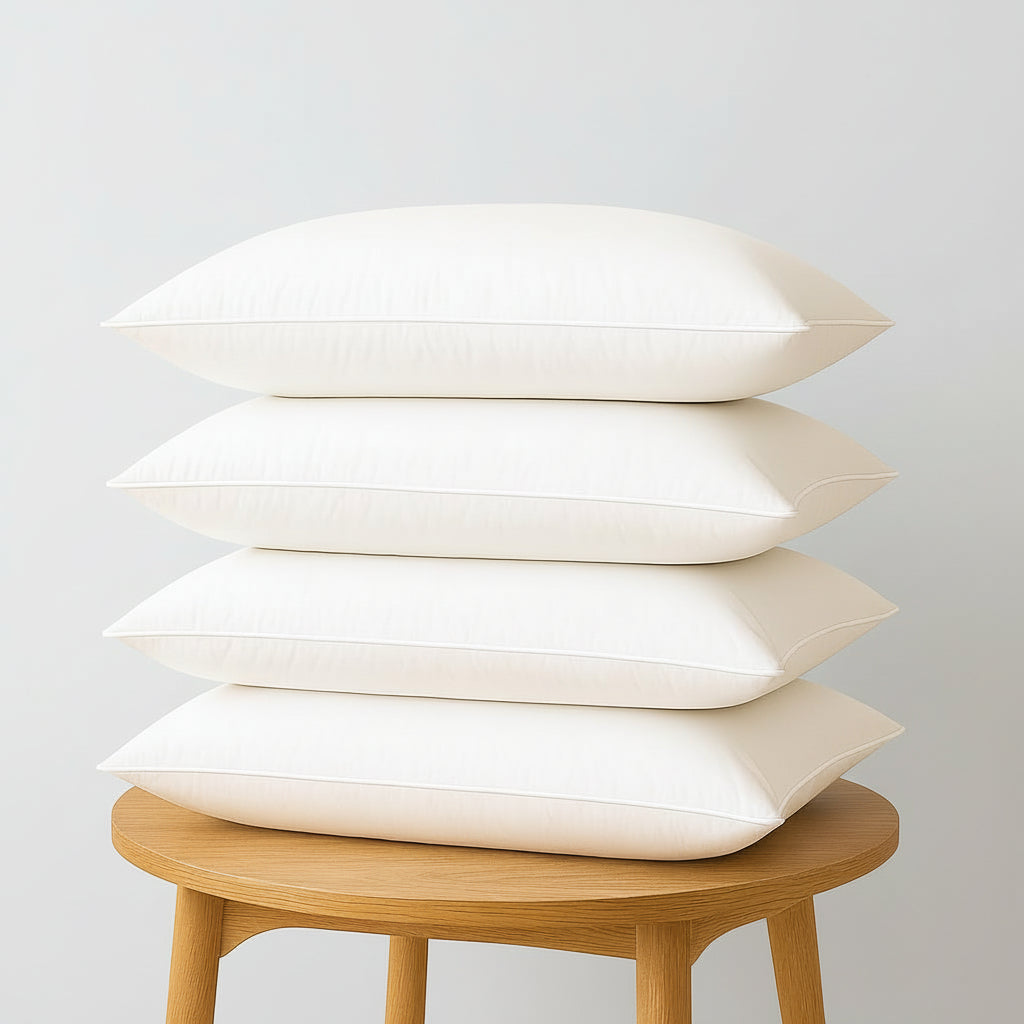 Duck Feather Pillows 2 Pack - Luxurious Comfort for Restful Sleep-Hypoallergenic & Anti Dust Mite-2 Duck Feather Pillows UK