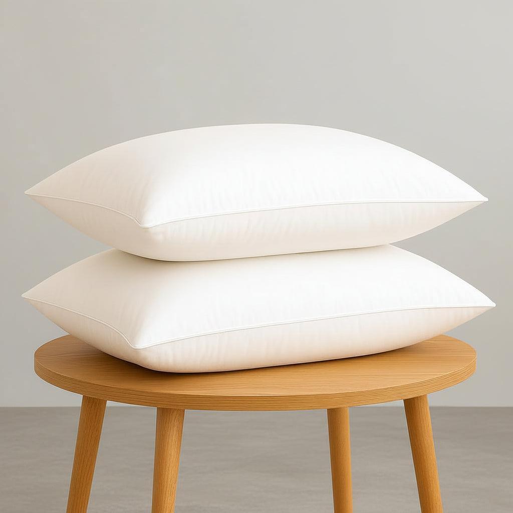 Duck Feather Pillows 2 Pack - Luxurious Comfort for Restful Sleep-Hypoallergenic & Anti Dust Mite-2 Duck Feather Pillows UK