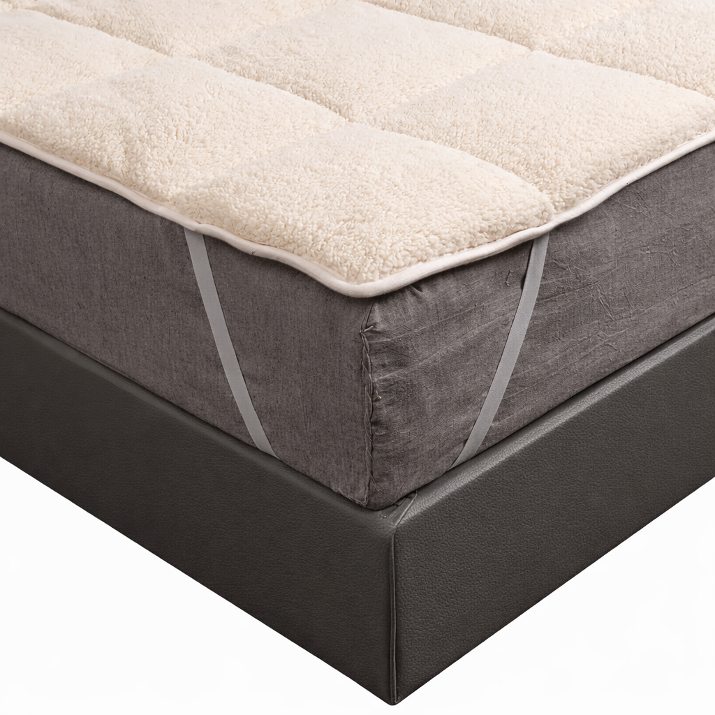 Teddy Fleece Mattress Topper Extra Soft Plush Bed Topper Warm & Cosy Mattress Protector