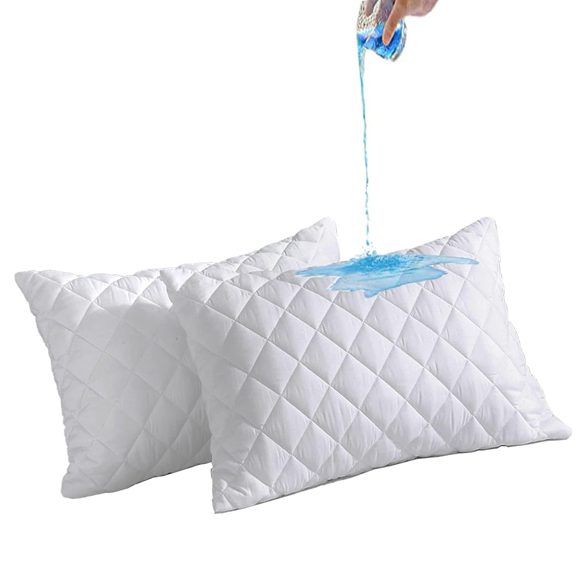 Quilted Waterproof Pillow Protectors - Sleep Secure, Breathable & Hypoallergenic