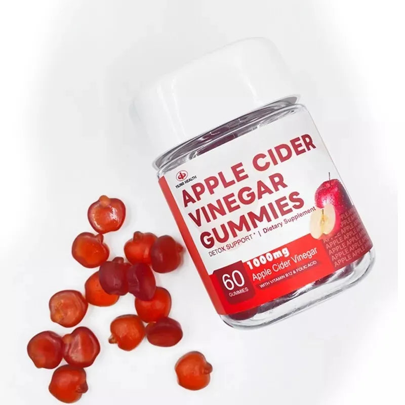 Apple Cider Vinegar Gummies 1000mg - 60 Count | With the Mother, Vitamin B12 & Folic Acid