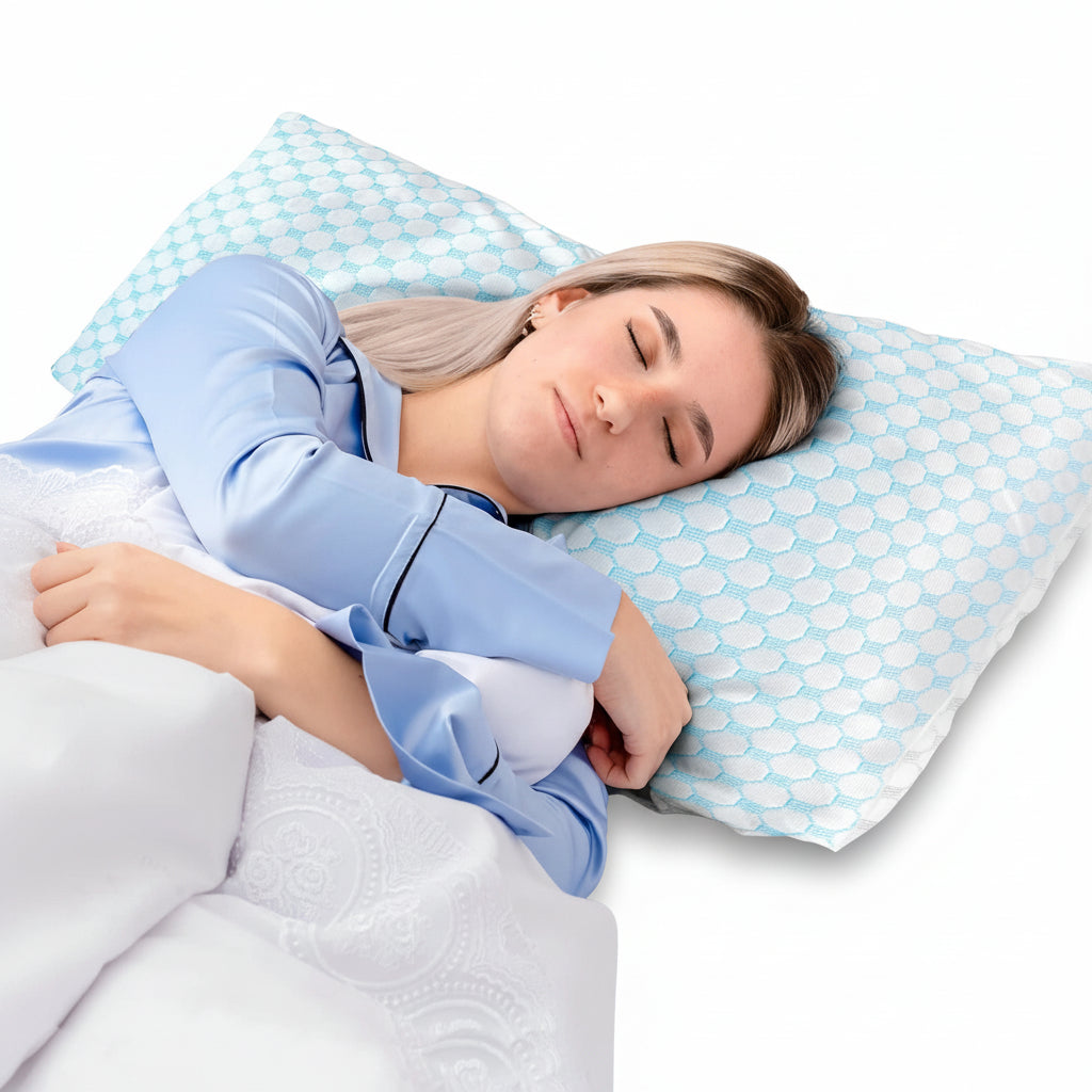 Shredded Memory Foam Gel Pillow Orthopedic Cooling Pillow Neck Back Support Firm