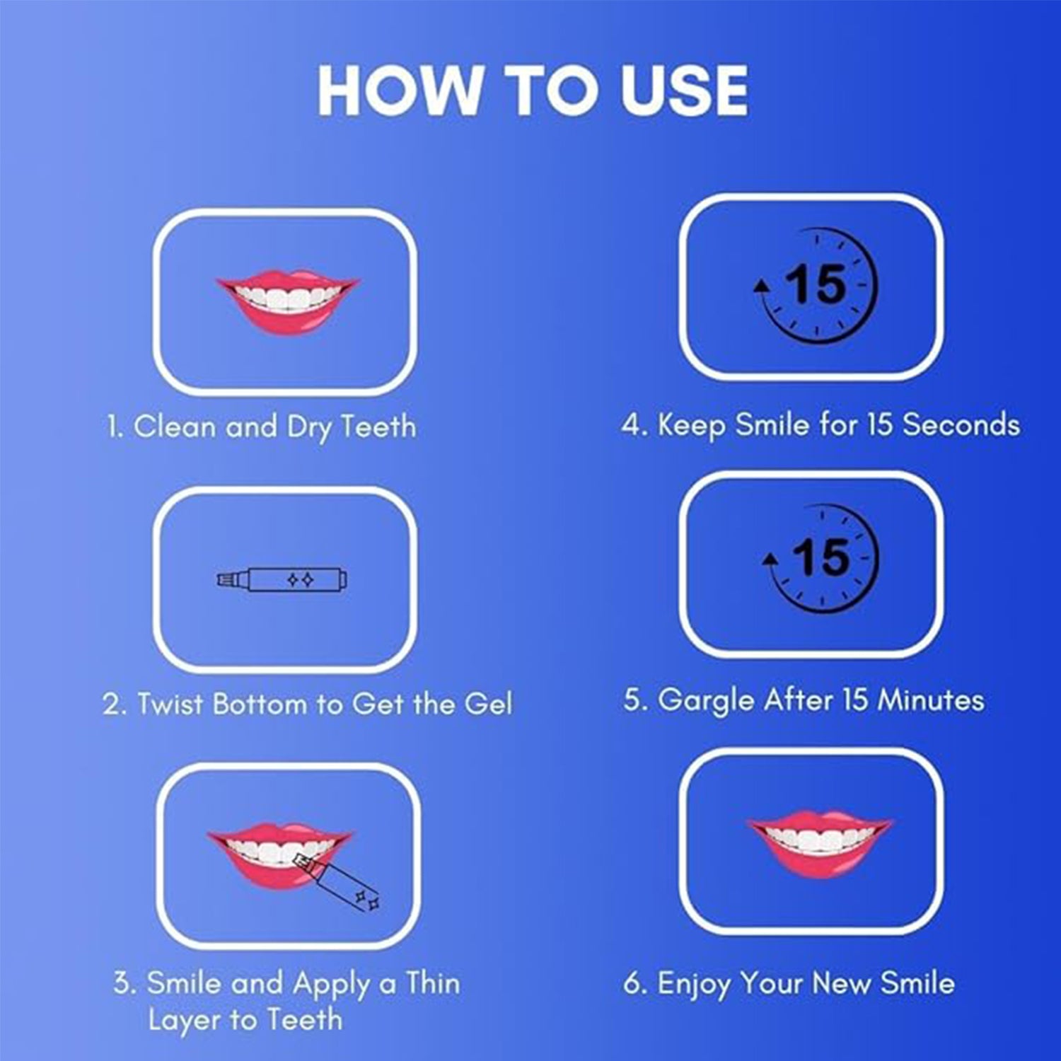 "HomeGenics Teeth Whitening Pen 4-Pack - 60+ Uses, Fast, Gentle, Enamel Safe Whitening Gel"