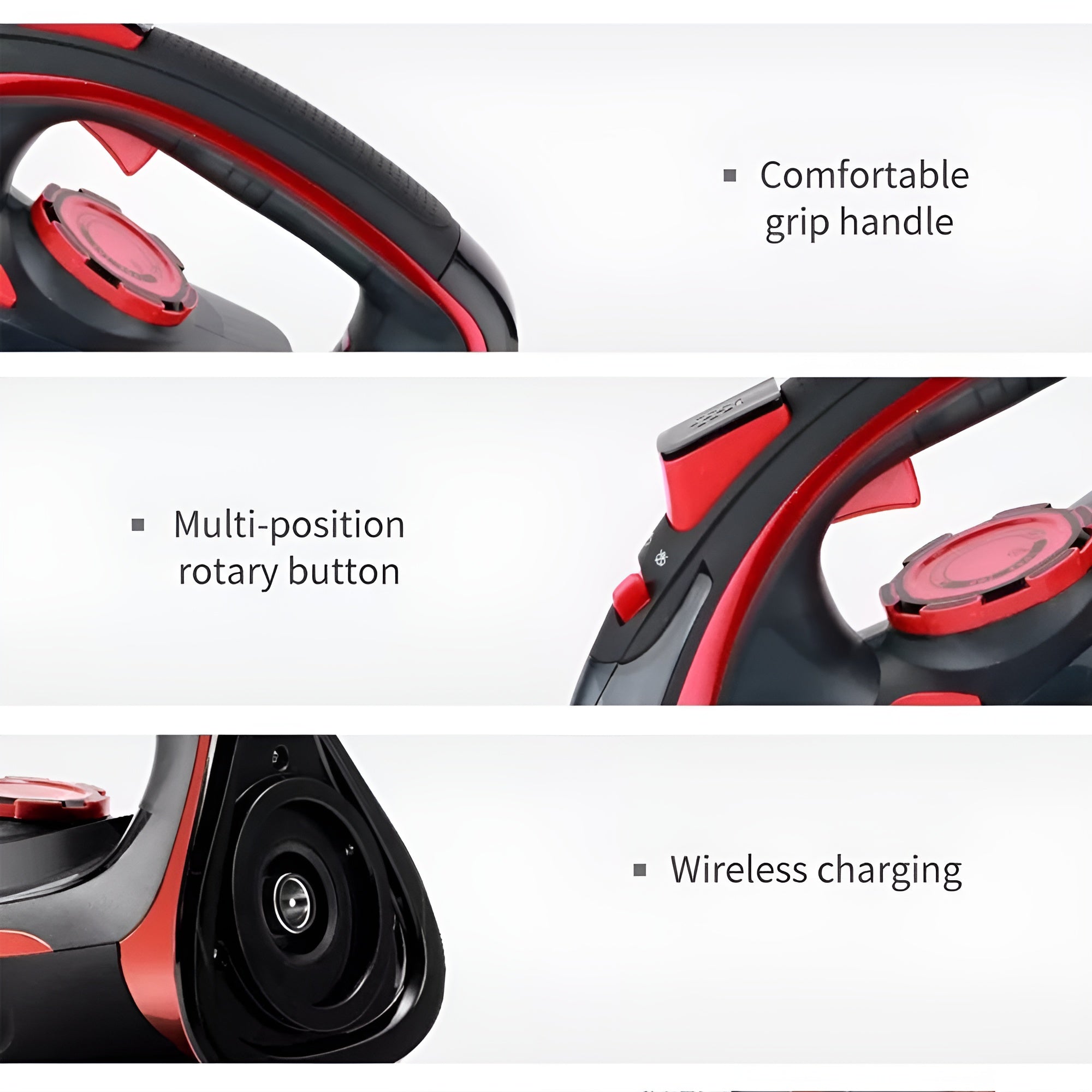 SOKANY 2400W Electric Steam Iron & Cordless Iron - Red & Black, Self-Cleaning