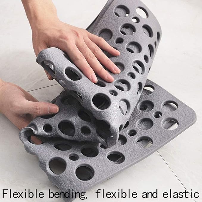 Extra Large Non-Slip Rubber Bath Mat – Anti-Mold Shower Mat with Strong Suction for Maximum Safety