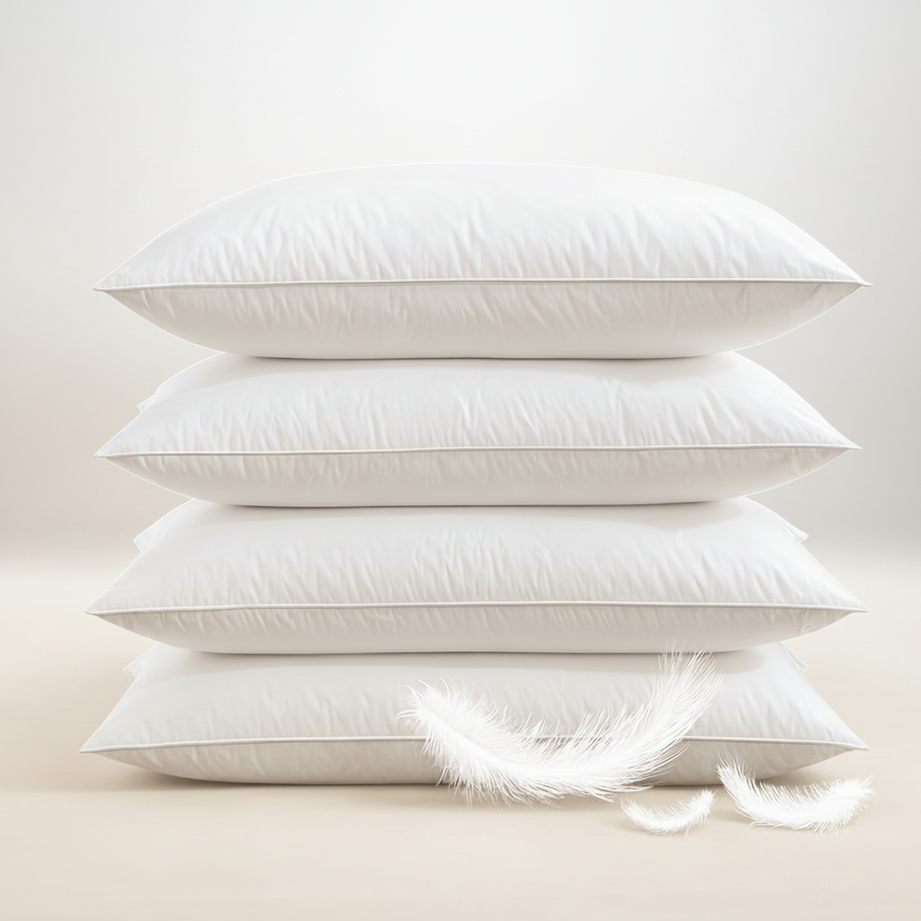 Duck Feather Pillows 2 Pack - Luxurious Comfort for Restful Sleep-Hypoallergenic & Anti Dust Mite-2 Duck Feather Pillows UK (Copy)