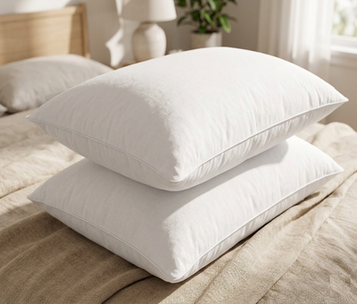 Luxury 2-Pack Hotel Quality Pillows - Soft Support, Anti-Allergy, Extra Filled for All Sleep Positions