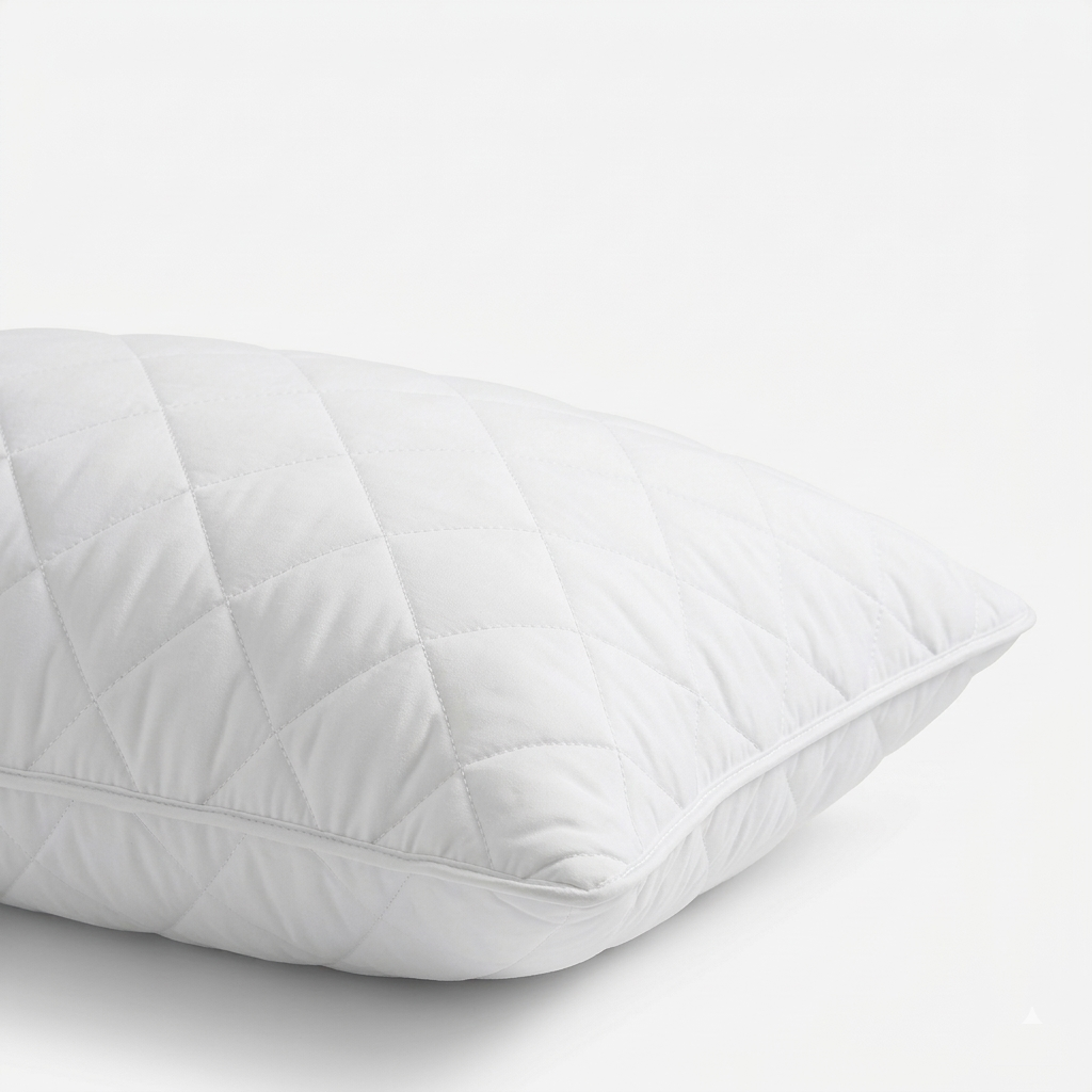 Quilted Pillow Protectors White Bed Pillows Cover Quilted Pillowcase, Extra Soft & Breathable Pillow Case