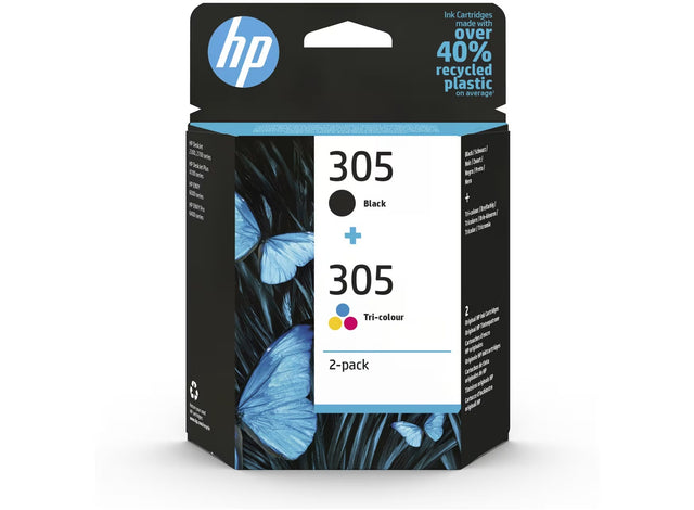 HP 305 2-Pack Tri-color/Black Original Ink Cartridge (Auction)