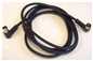 Cable-core coaxial aerial cable, right angle plug to socket, black, 2m. Like New