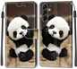 Lvnarery Samsung A54 5G PU Leather Wallet Case Card Slots Panda (New)